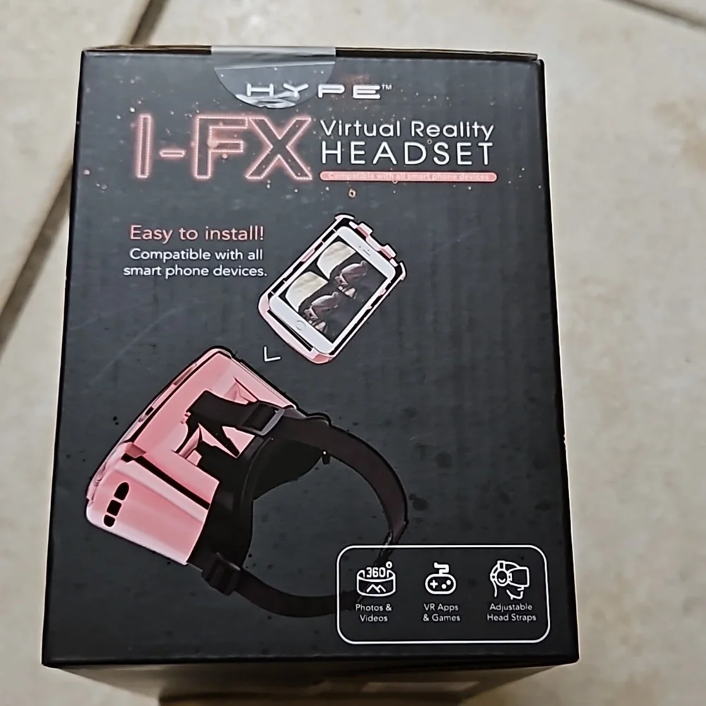 Hype I-Fx Virtual Reality Headset Compatible w/ All Smart Phones 360° Views
